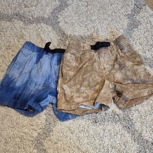 Tie-Dye Shorts Set - Blue and Tan BOYS Size 6-7